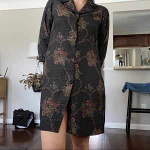 Vintage Floral Trench Coat/Dress